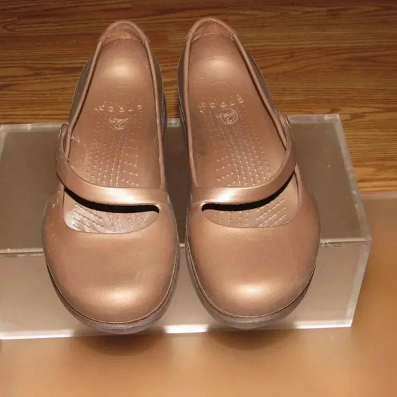 CROCS Mary Jane Comfort Flats Bundle of 2-Pair Shoes (Brown and Black) Size W9 - Picture 3 of 11